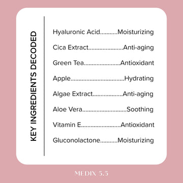 Aplicación en piel con Medix 5.5, hidratación suave
