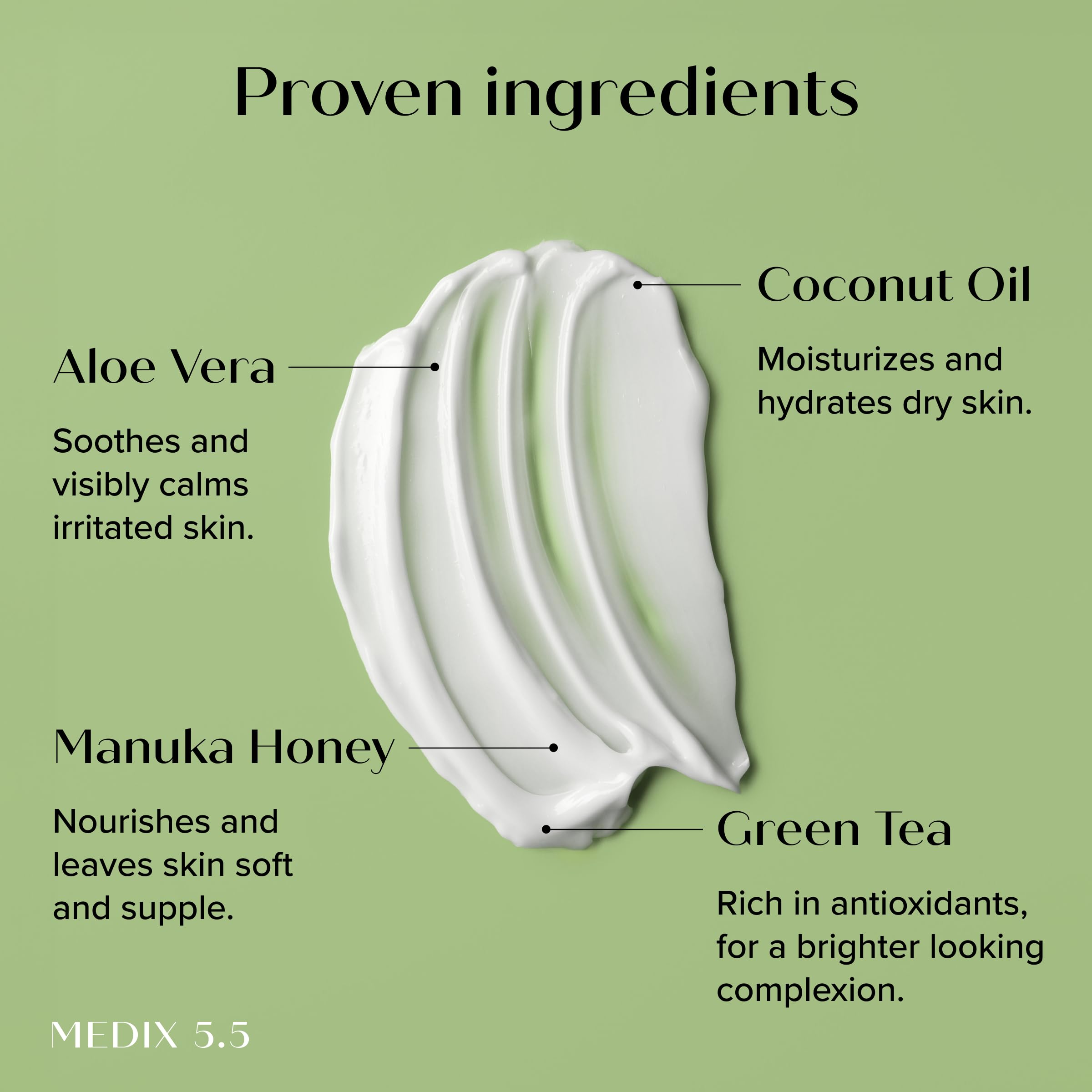 Medix 5.5 crème hydratante argan — texture légère et absorption rapide.