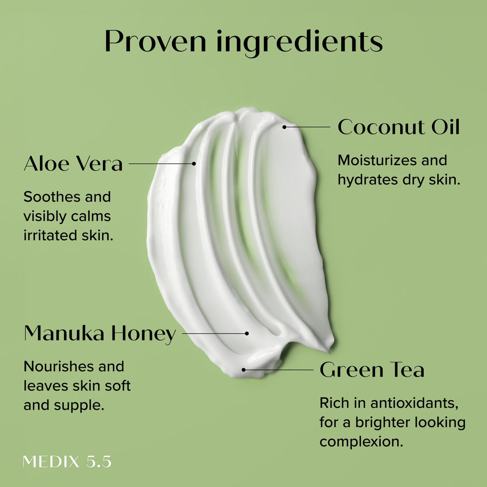 Medix 5.5 crème hydratante argan — texture légère et absorption rapide.