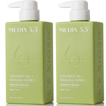 Medix 5.5 Loción Coco Miel Manuka en botella, hidratación duradera.