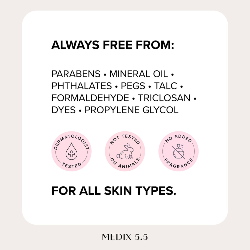 MEDIX 5.5 Sans parfum: usage visage et corps pour peaux sensibles.