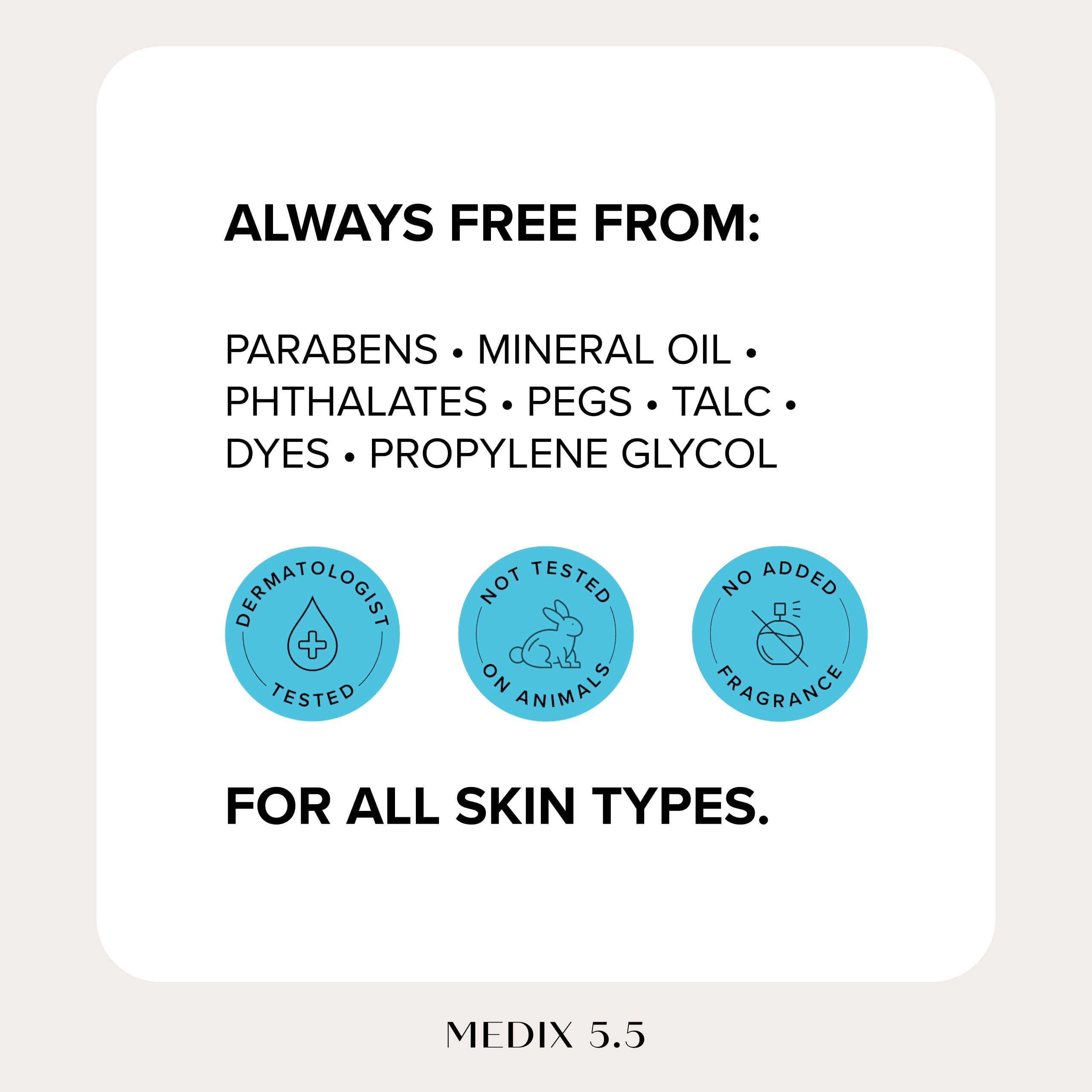 Uso diario facial con Niacinamida Medix 5.5