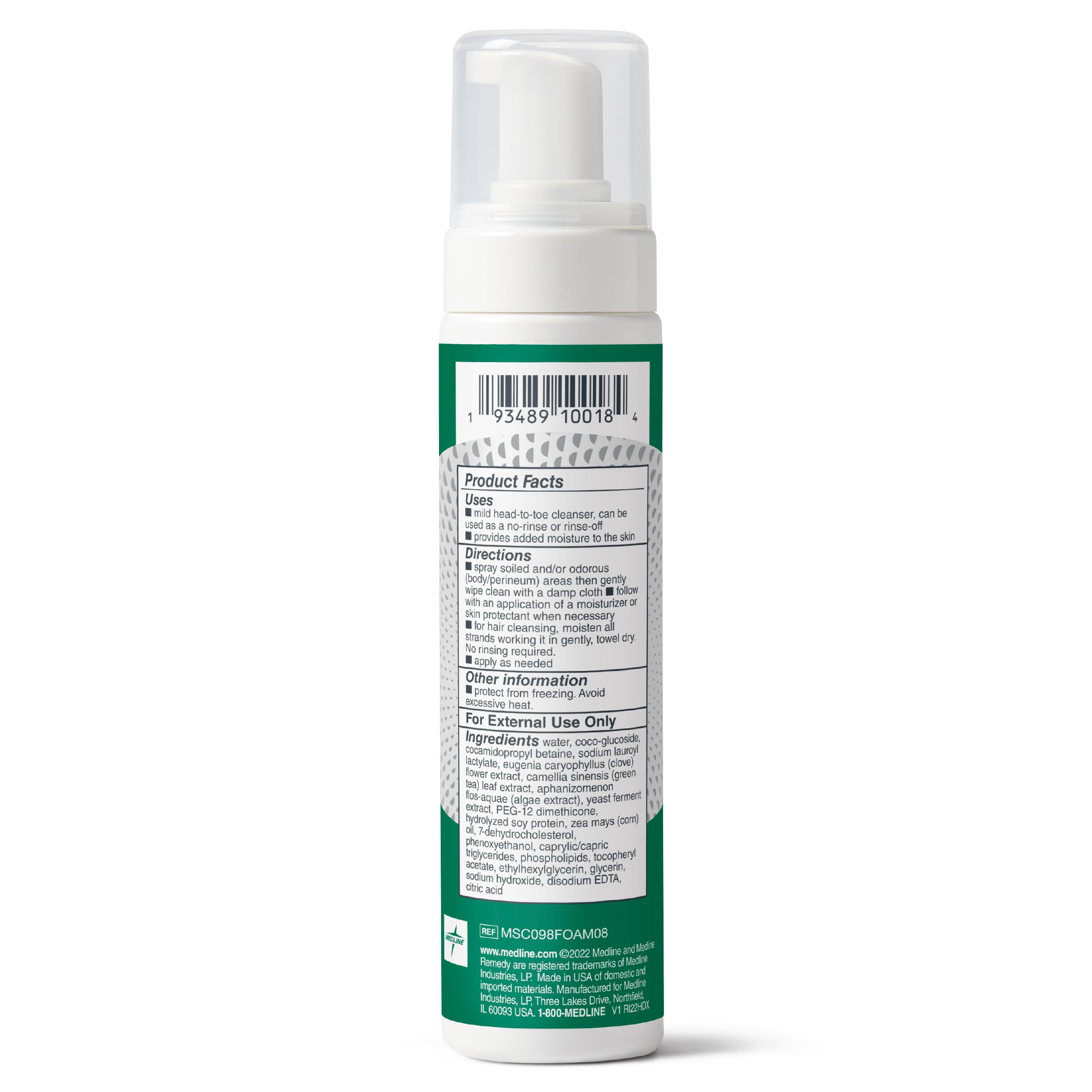 Medline Remedy higiene hospitalaria con fórmula suave y efectiva.