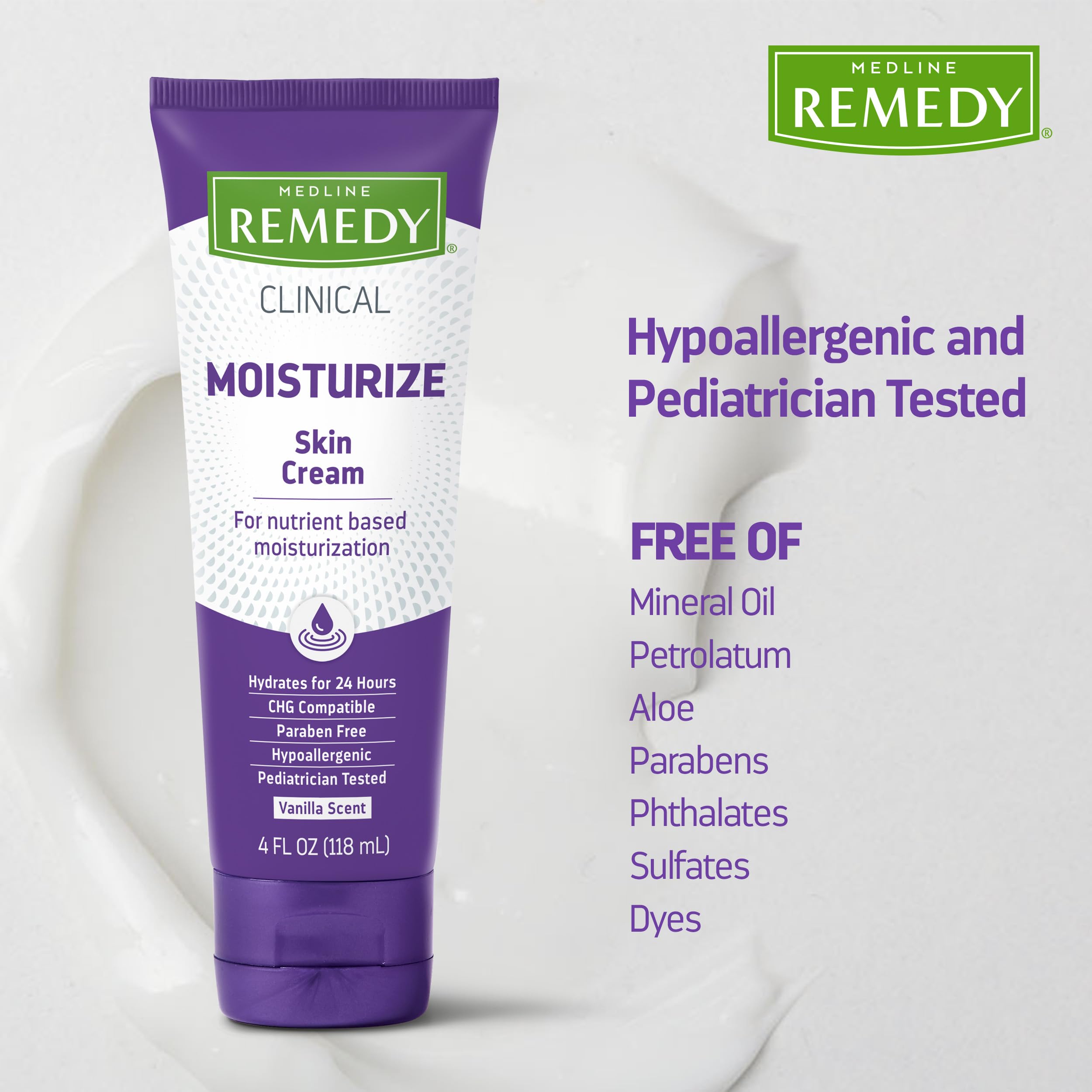 Emolientes naturales de la crema Medline Remedy Phytoplex suavidad sin grasa