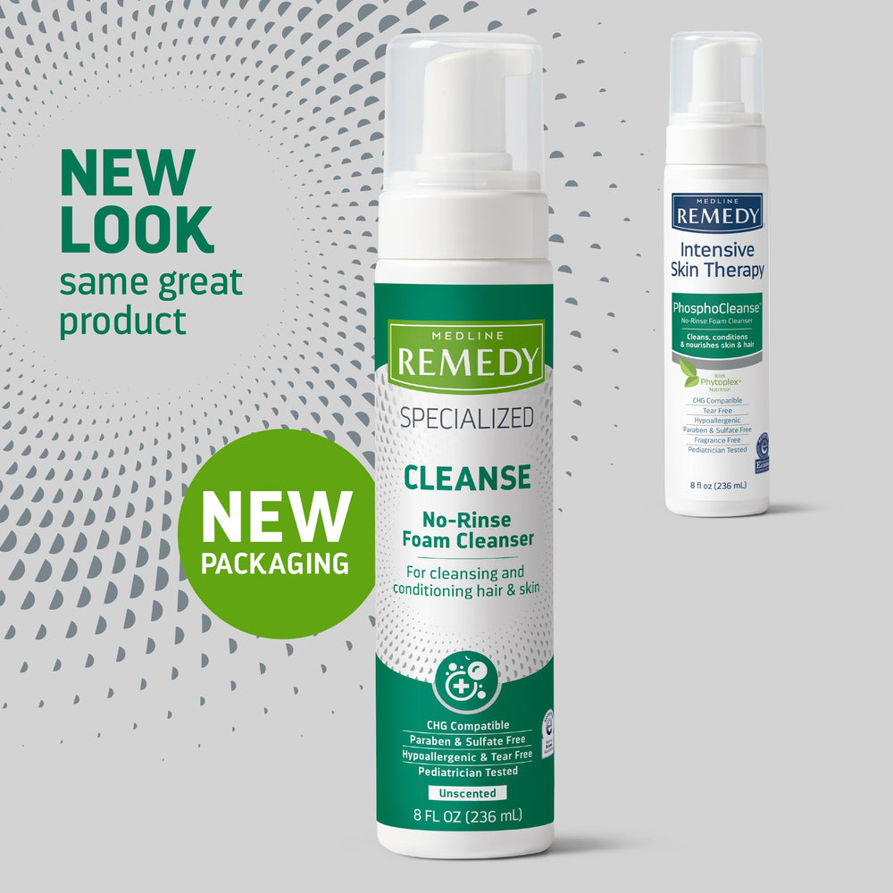 Medline Remedy textura espuma suave para piel sensible y cómoda.