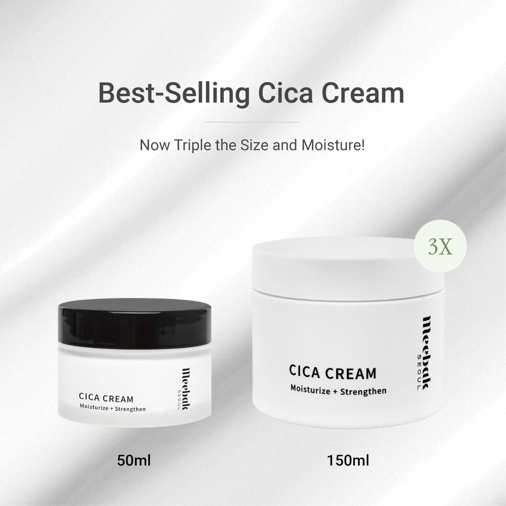 Hidratación profunda con ácido hialurónico y ceramidas en Meebak Cica Cream.