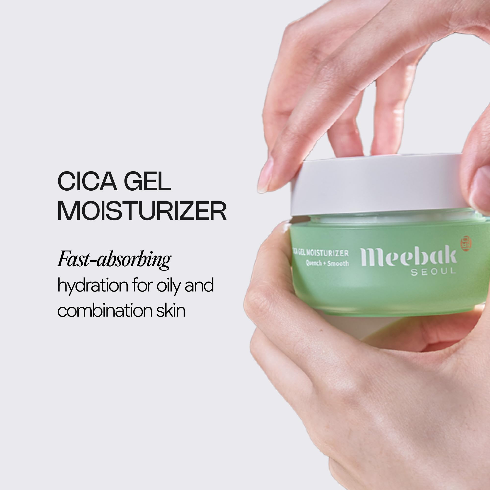 Textura gel refrescante de Meebak Cica Gel al tacto