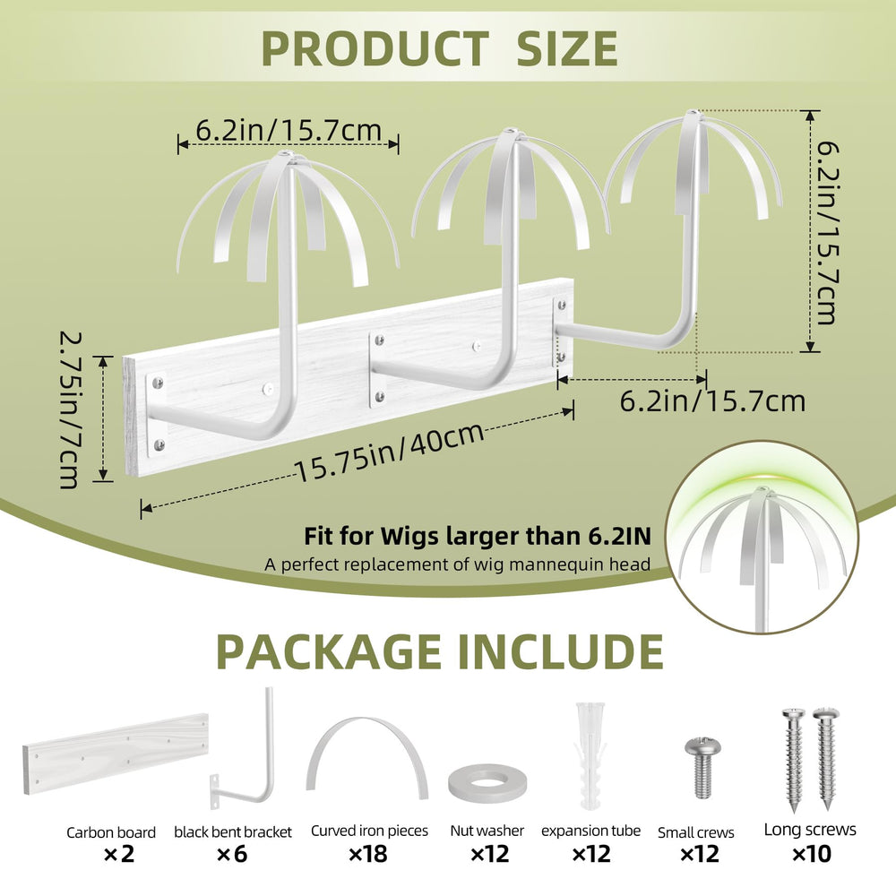 MEEMENG wig display shelves designed for drying and preserving shape after washing