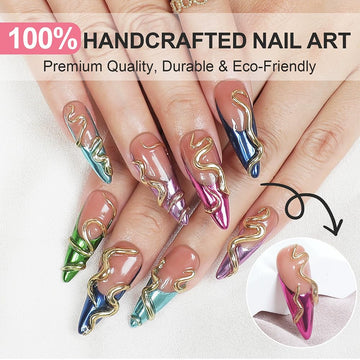 Meemooron uñas con adhesivo reutilizable para retoques rápidos.