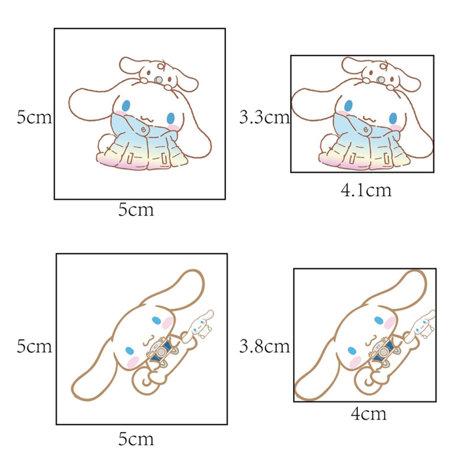 Tatuajes Meet Holiday Cinnamoroll con eliminación fácil con aceite