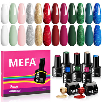 MEFA 7ml gel polish bottle label visible for easy shopping