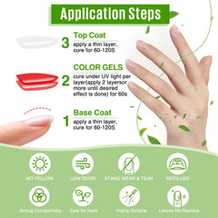 MEFA aplicación fácil con pincel para uñas en gel.