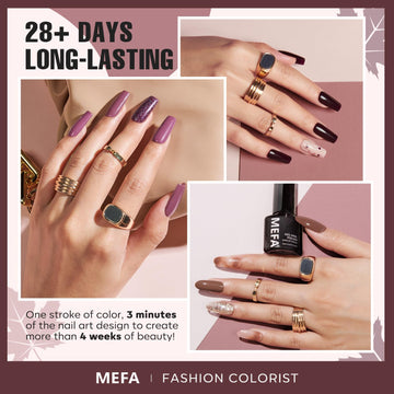 MEFA Set de Gel Otoño en tono Nude Calido para acabado natural.