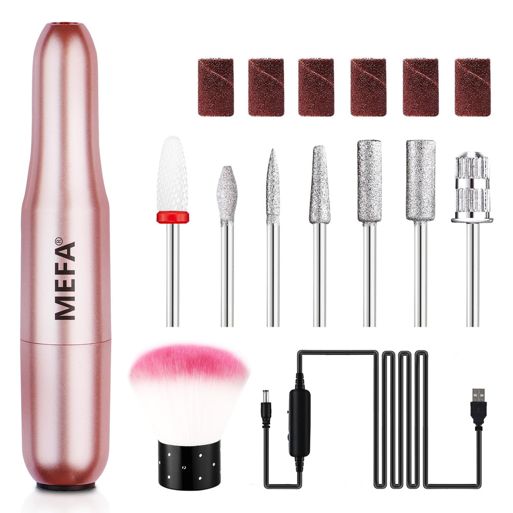 MEFA fresadora eléctrica para uñas, diseño compacto ideal para manicuras en casa