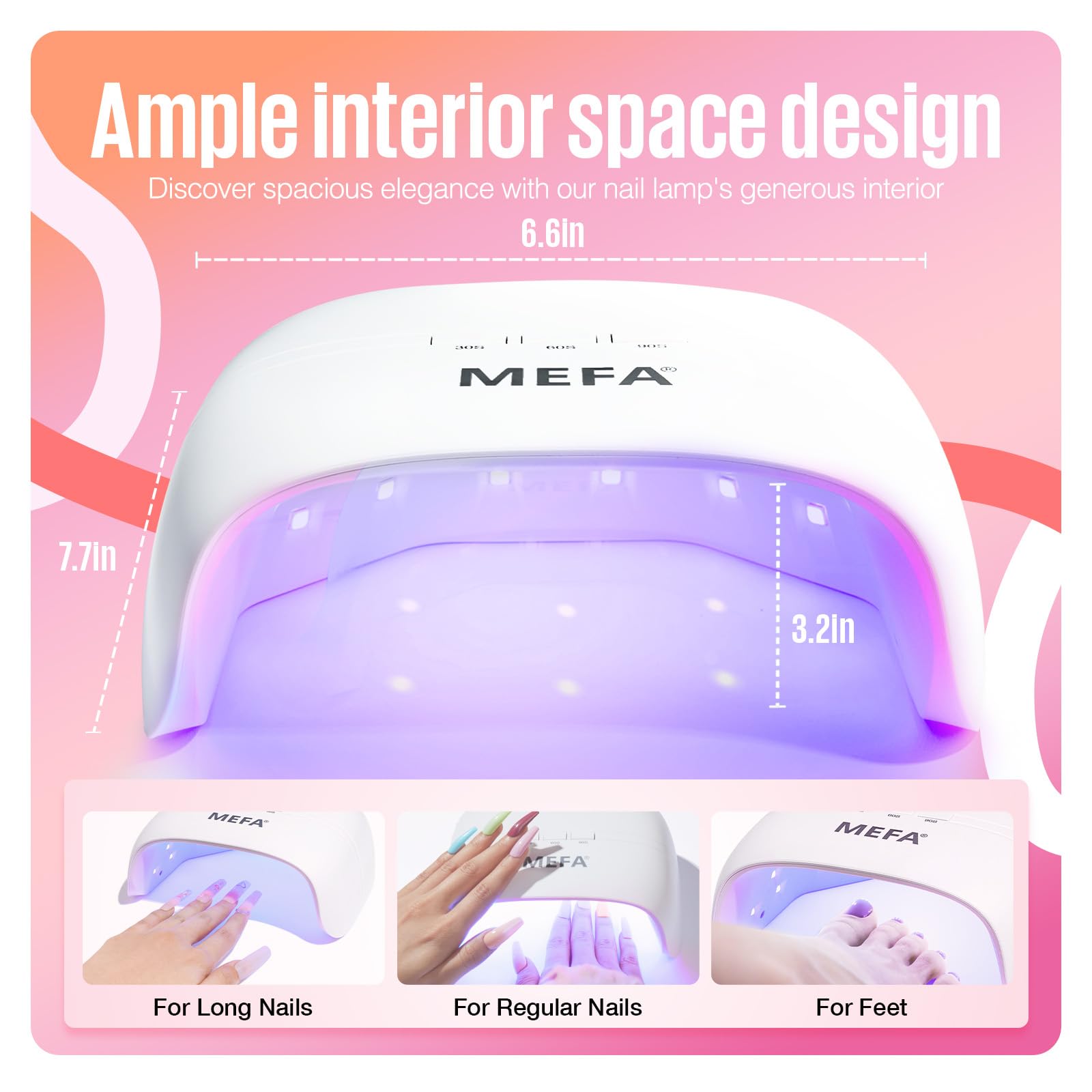 MEFA lámpara UV 72W diseño portátil para salón en casa