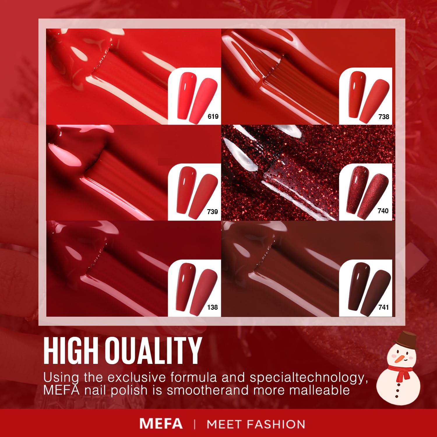 MEFA esmalte gel sin olor para uñas saludables