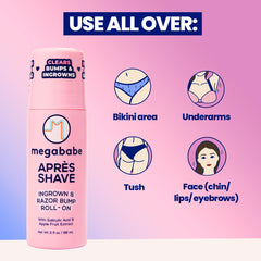 Megababe Après Shave hamamelis calmante para piel delicada tras depilación