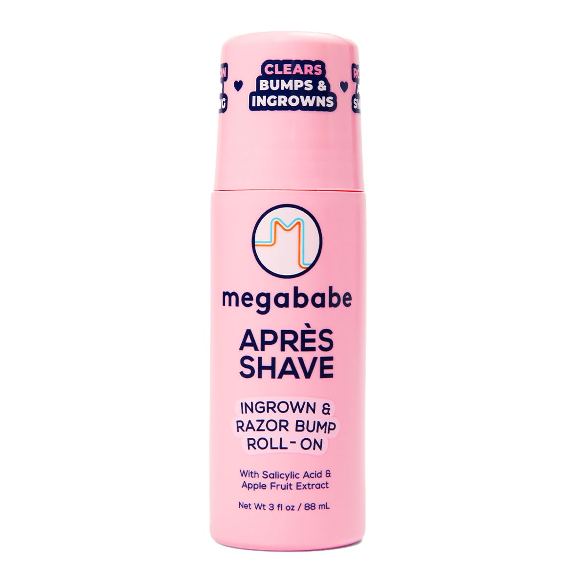 Megababe Après Shave, roll-on grande para aplicación rápida y cobertura uniforme en piel depilada