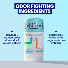Megababe Beachy Pits deodorant stick twist-action demonstrates clean, no-muss use.