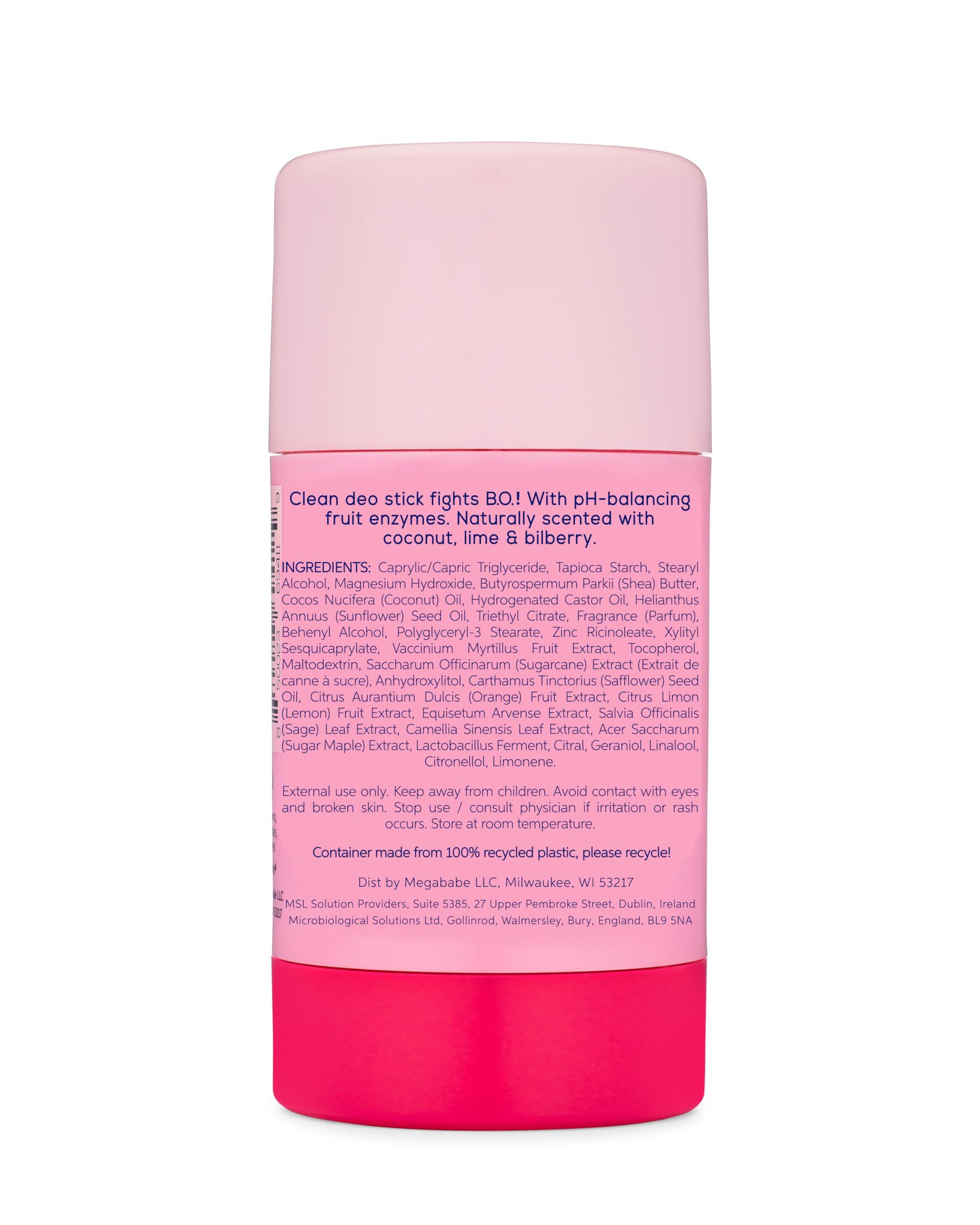 Megababe Daily Deodorant Smoothie Deo 72-hour odor protection is suggested.