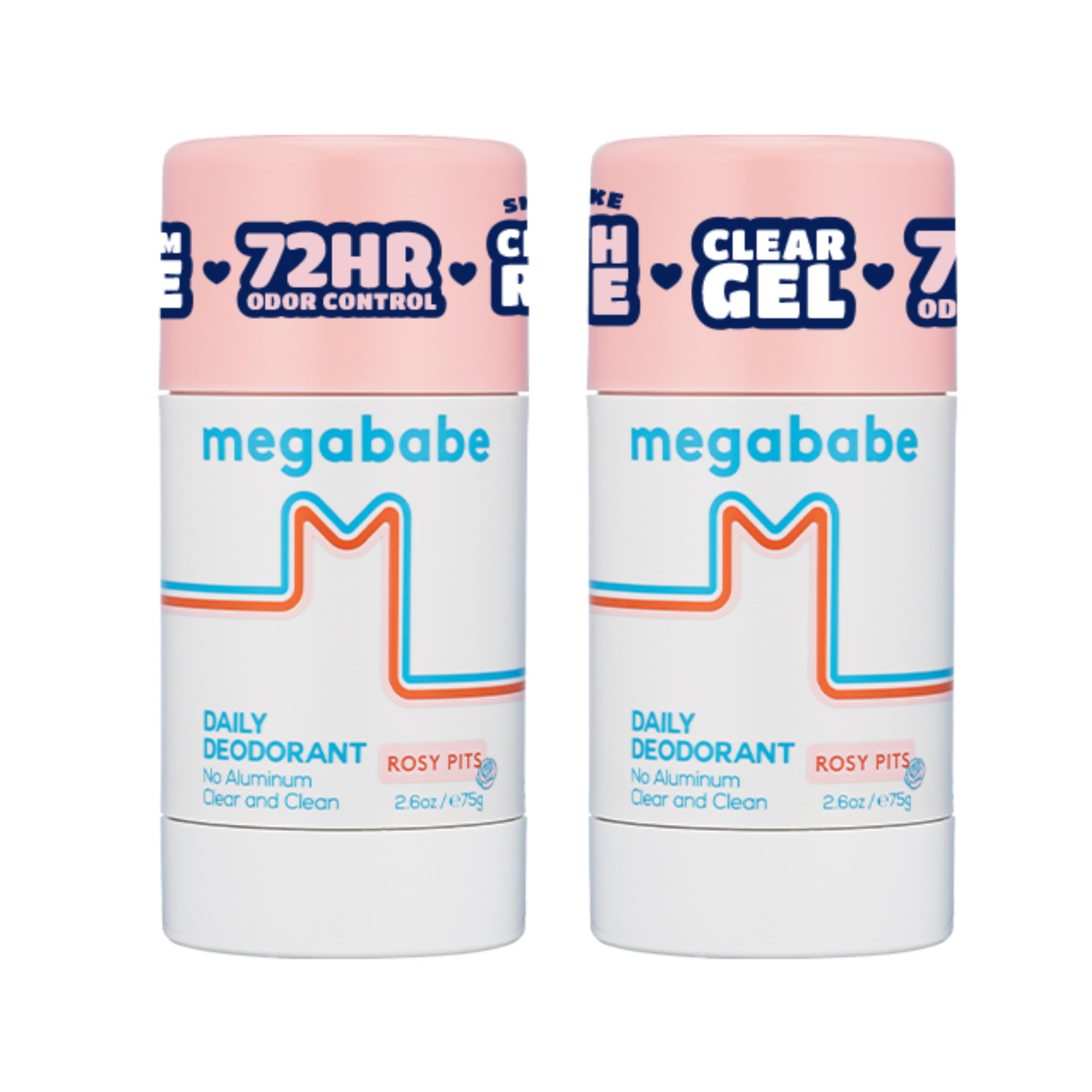 Megababe Daily Desodorante para axilas rosadas, protección suave y translúcida