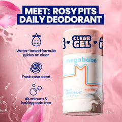 Megababe Daily Desodorante, ingredientes naturales para uso diario sin aluminio
