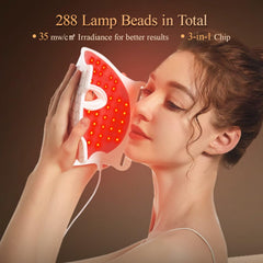 MEGELIN mascarilla-luz-led-7-colores-strap-ajuste correa ajustable para uso cómodo.