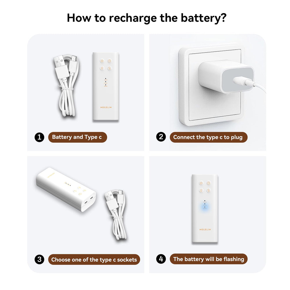 MEGELIN Mascara recargable, tranquilidad sin cables y uso portátil.