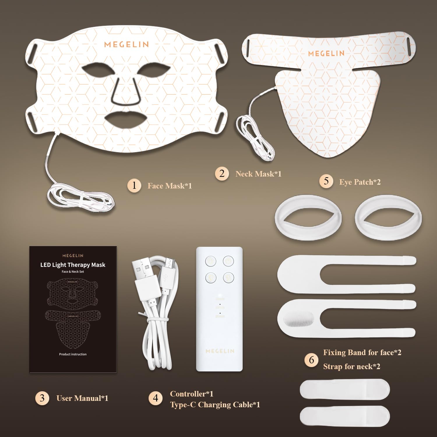 MEGELIN Regalo ideal, máscara de terapia de luz con garantía.