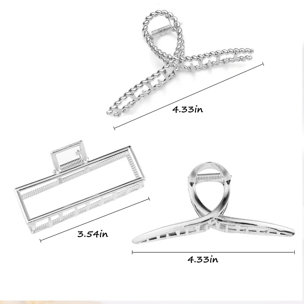 Pinzas Mehayi grandes de metal para peinados elegantes y duraderos.