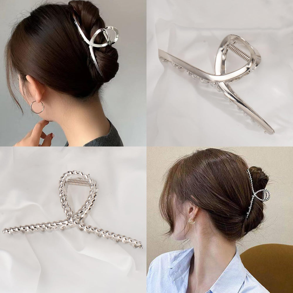 Pinzas Mehayi grandes para cabello liso o rizado, uso diario.