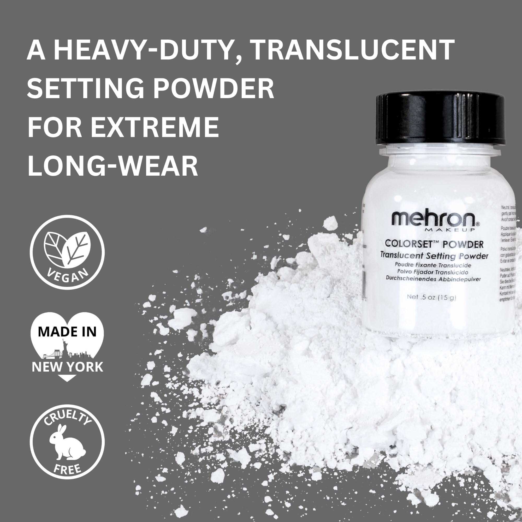 Aplicación con almohadilla para Colorset Powder fijando efectos especiales.