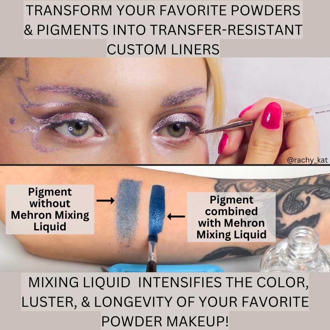 Mehron Mixing Liquid, rehidrata cremas secas para volver a usarlas.