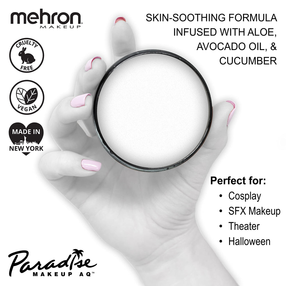 Mehron Paradise AQ Pro colores intensos para rostro y cuerpo, ideal para escenarios.