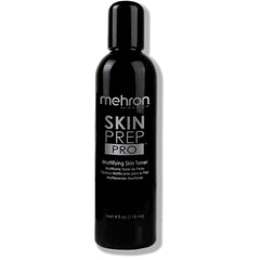 Mehron Skin Prep Pro, tónico en botella de 120 ml para acabado mate duradero.