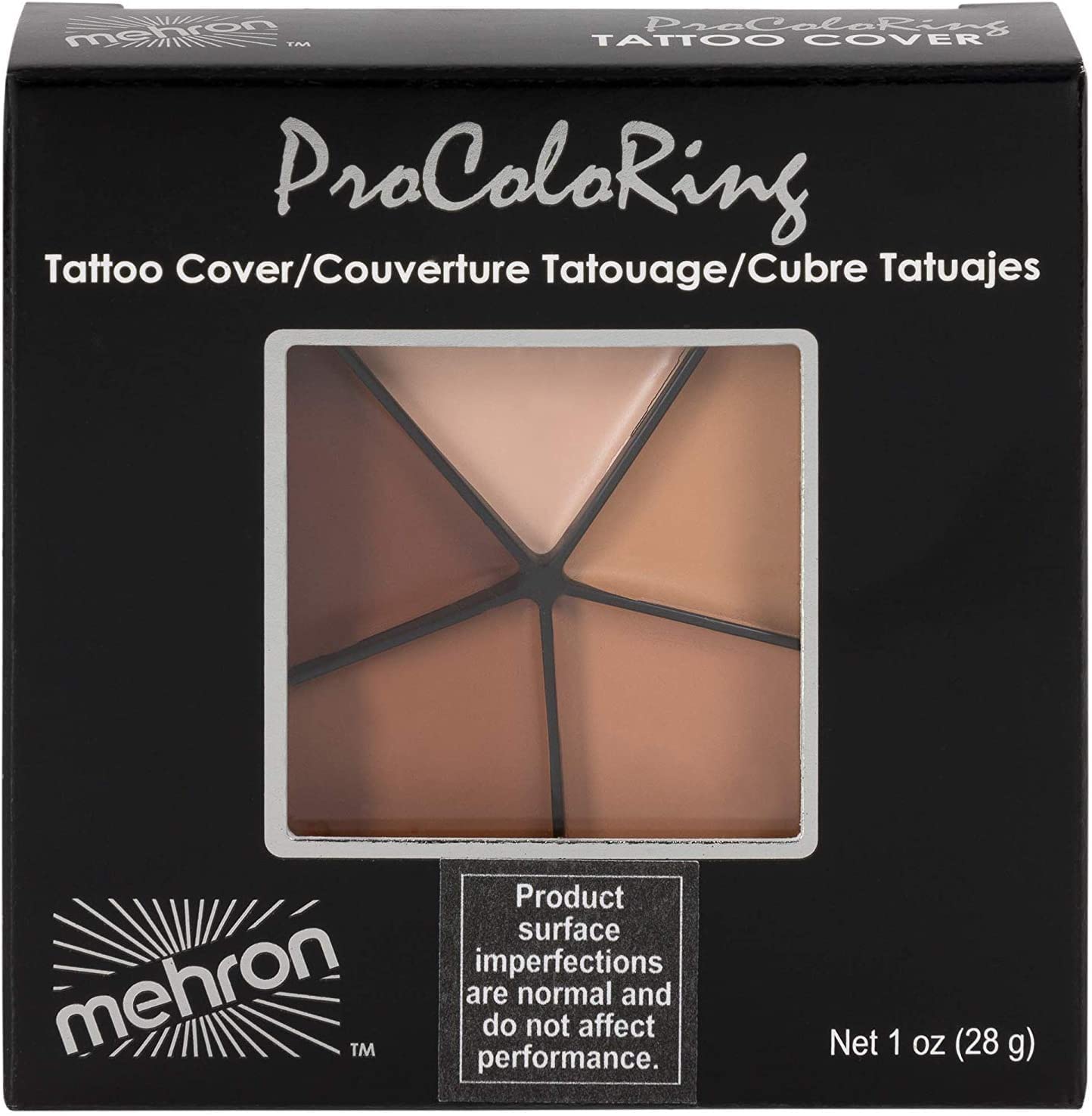 Aplicación con esponja de Mehron Tattoo Cover ProColoRing para acabado suave y uniforme.