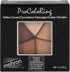 Aplicación con esponja de Mehron Tattoo Cover ProColoRing para acabado suave y uniforme.