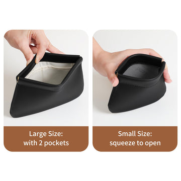 Meibooch: interior con bolsillos para mejor organización de cosméticos y joyería.