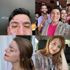 MEICOLY brillo holográfico rosa para el pelo, efecto cambiante con la luz
