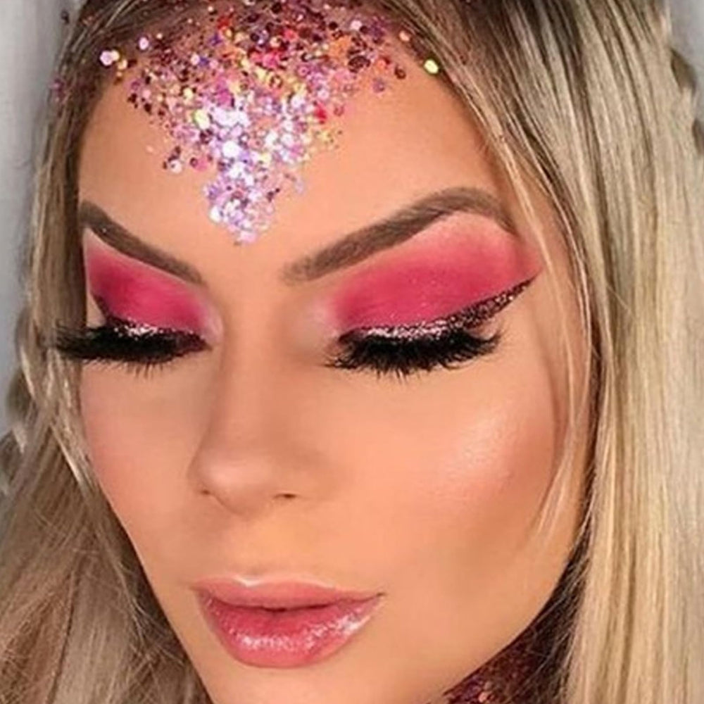 MEICOLY brillo rosa para celebraciones, ideal para festivales y shows