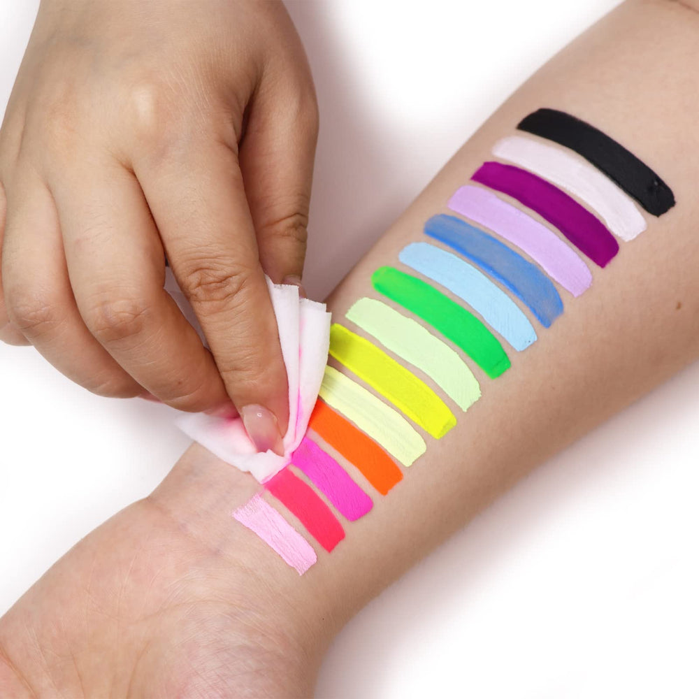 MEICOLY delineador agua activado 14 colores, paleta práctica para efectos Rainbow.