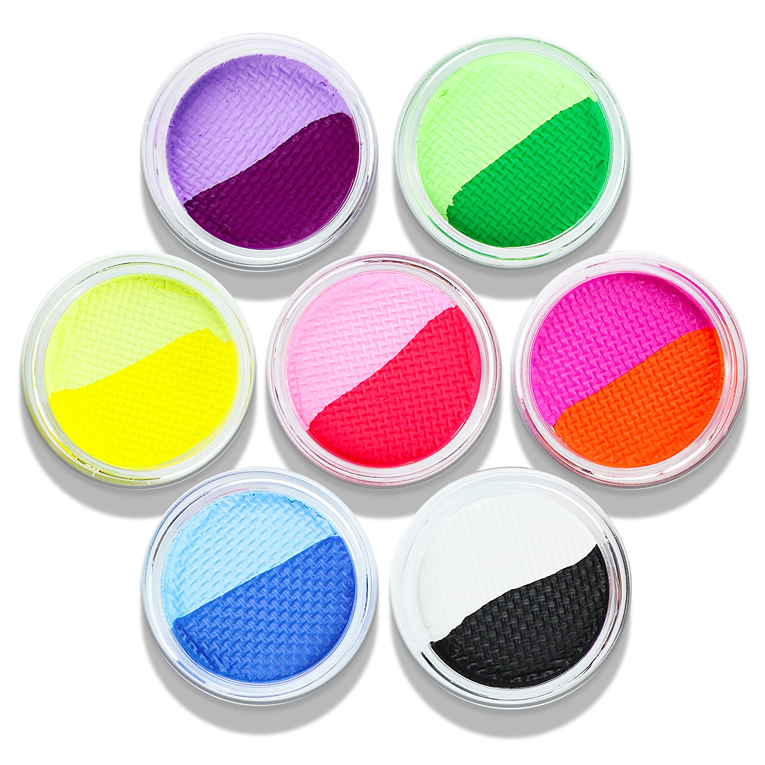MEICOLY delineador agua activado 7 pasteles con brillo UV para festival.