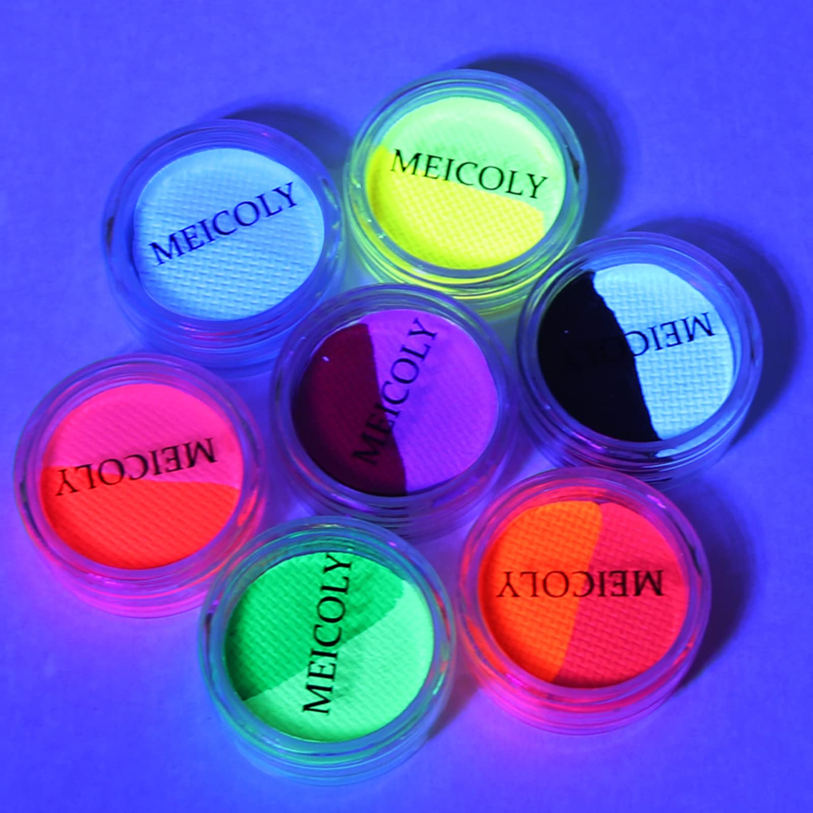 MEICOLY delineador agua activado para Pride y Halloween, look luminoso y divertido.
