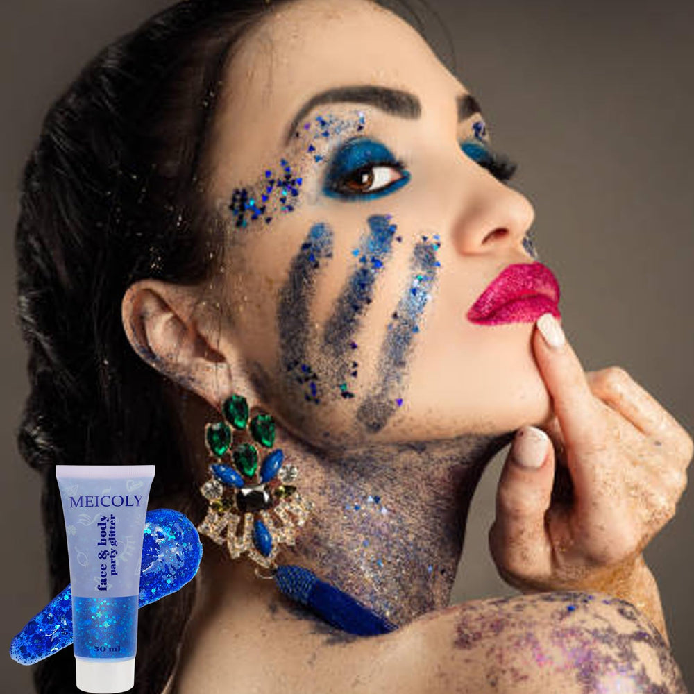 MEICOLY glitter partículas grandes para acentos llamativos.