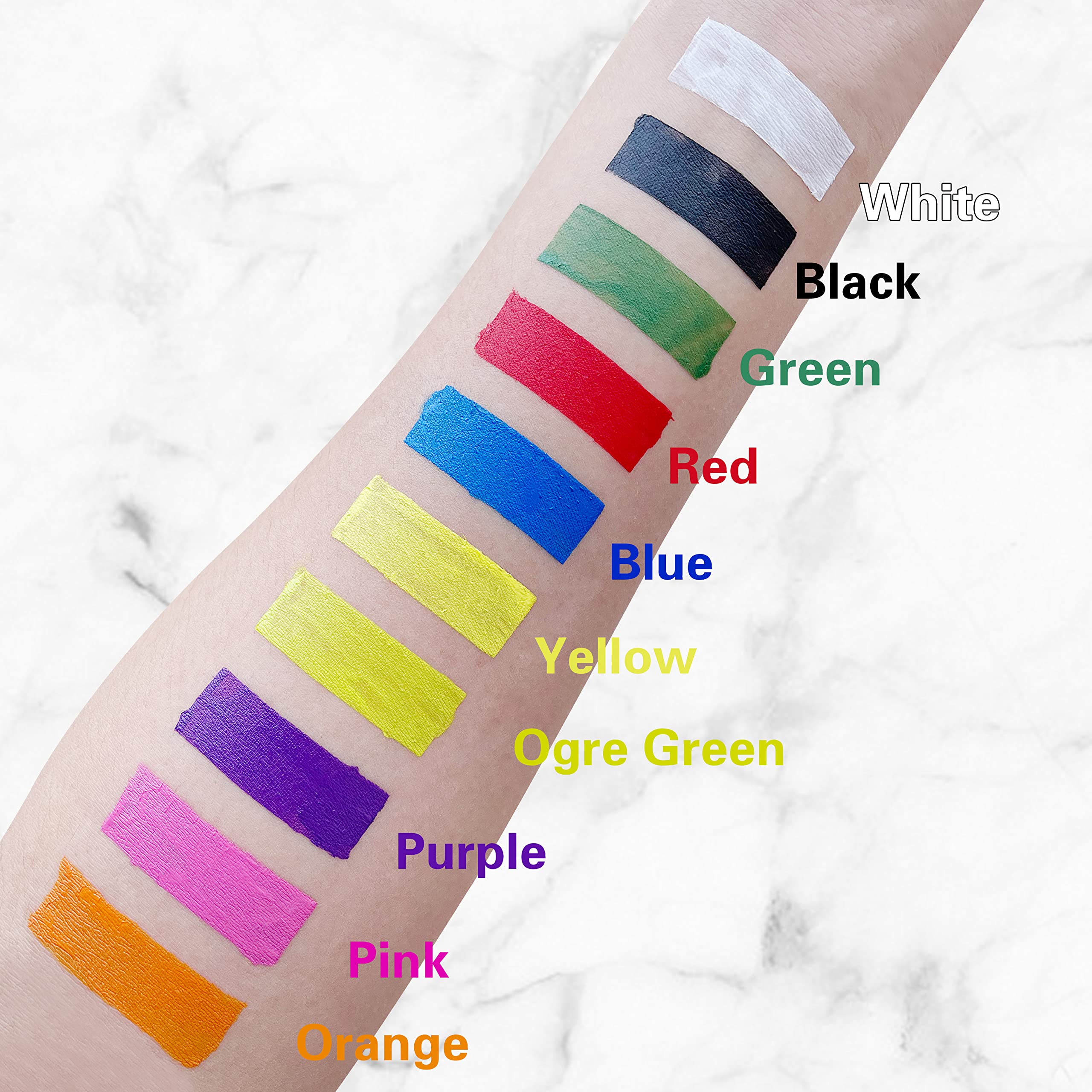 Maquillaje MEICOLY blanco para Halloween y cosplays completos.