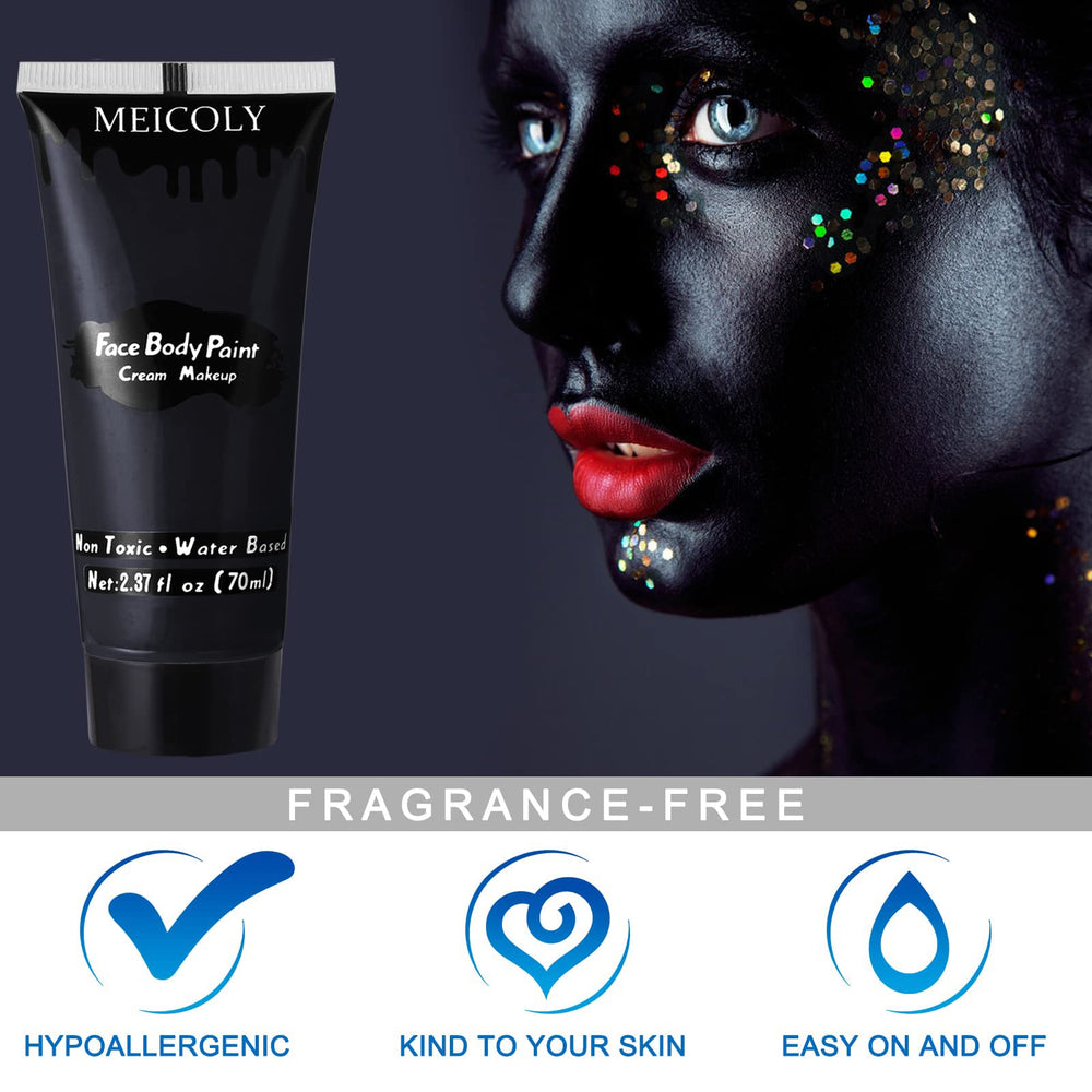 MEICOLY pintura negra para cuerpo: efectos especiales sin agrietarse