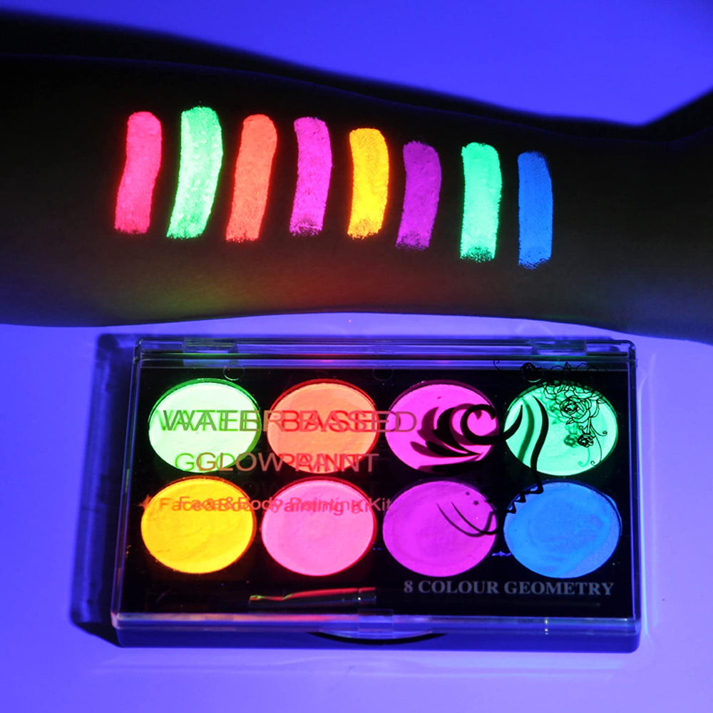 Pintura facial MEICOLY Neón colores brillantes para fiestas.