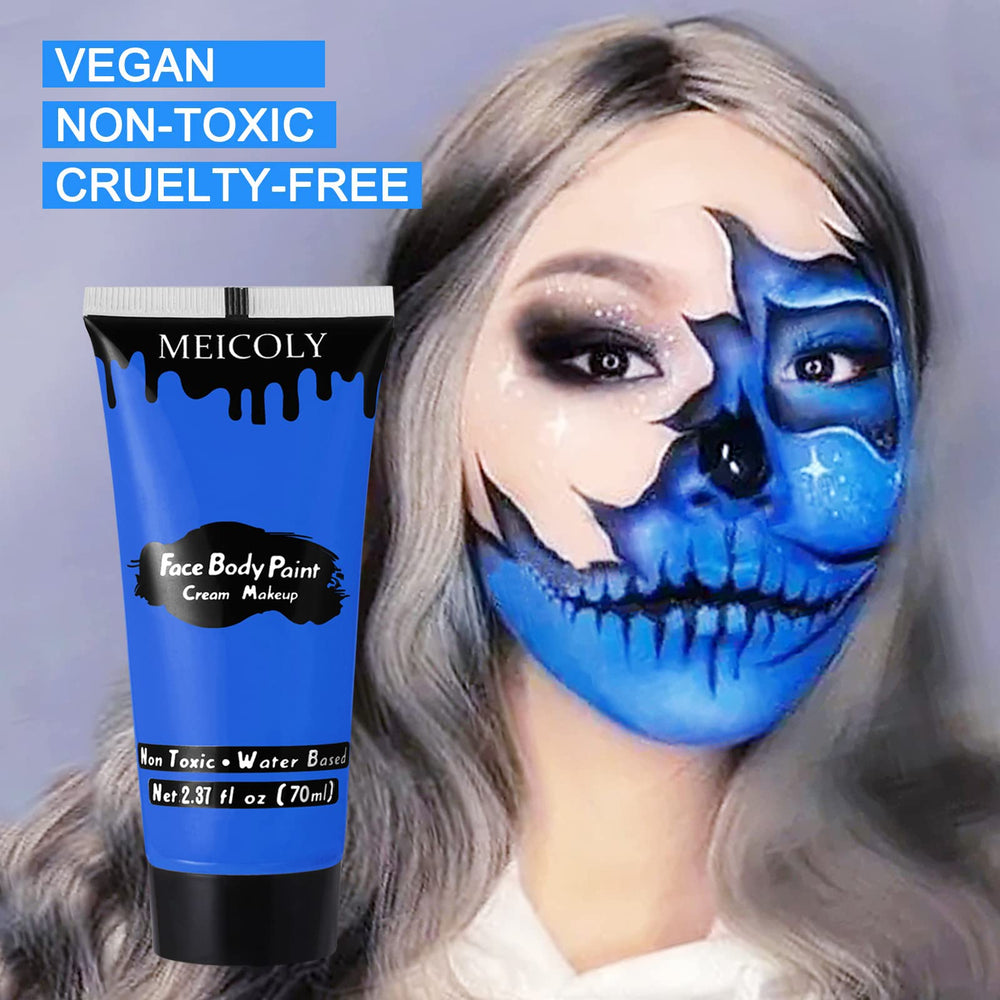MEICOLY pintura para rostro y cuerpo, duradera y fácil de retirar.