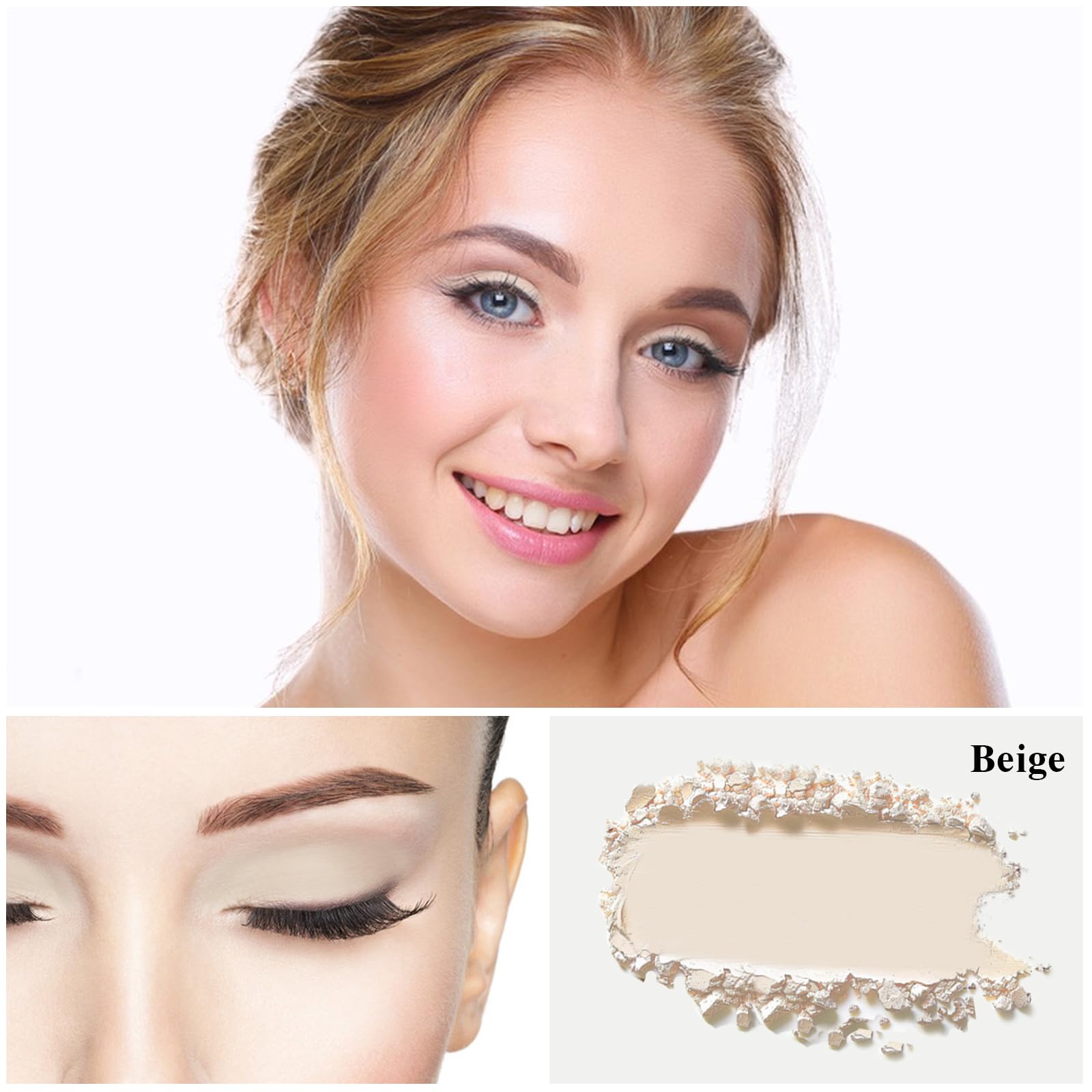 Sombra MEICOLY beige mate con espejo para transición elegante diaria.