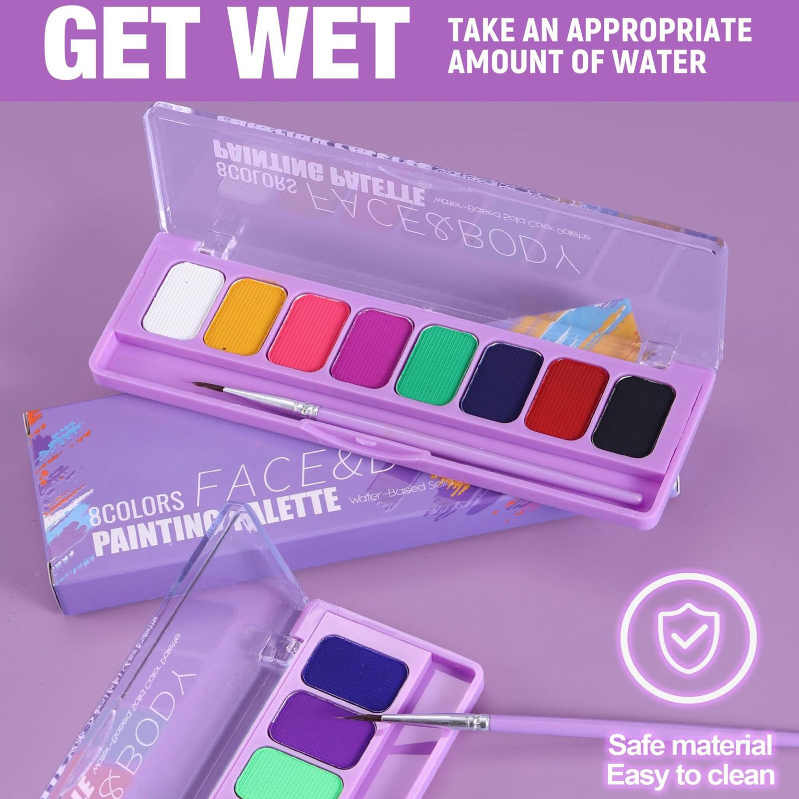 Meicoly two-pack with brush for fast, mess-free color application